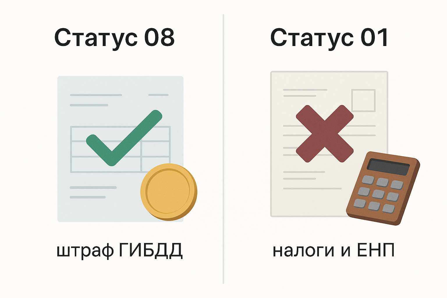 Статус плательщика 08 для штрафа ГИБДД, не 01