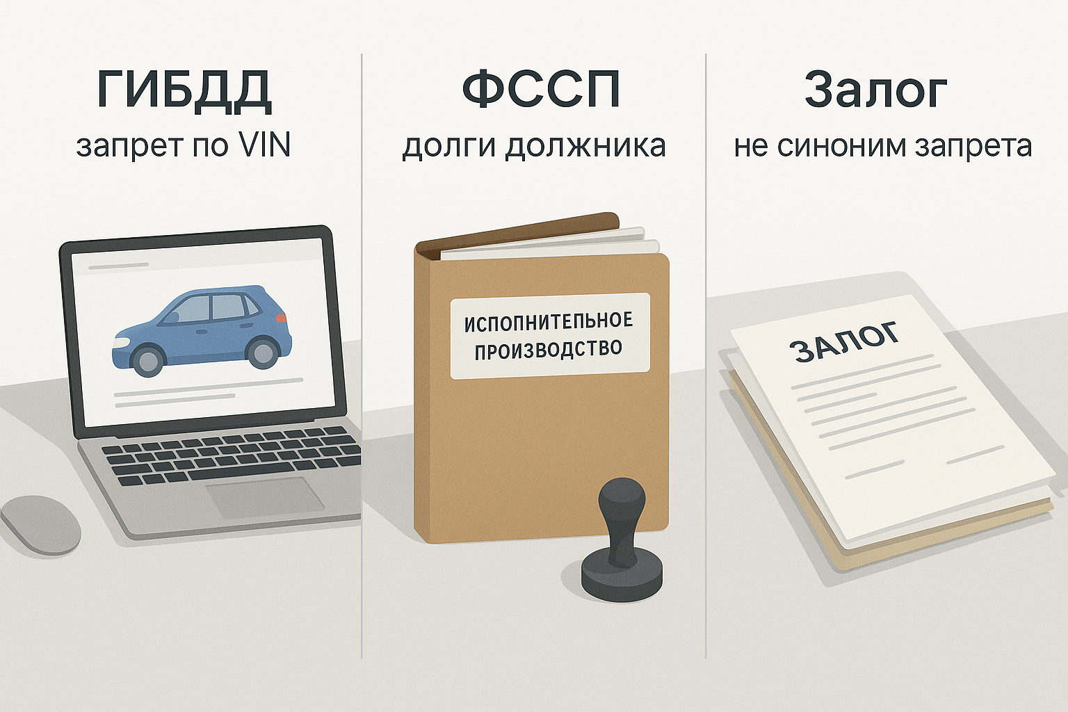 Куда смотреть: ГИБДД по VIN, ФССП по должнику, реестр залогов