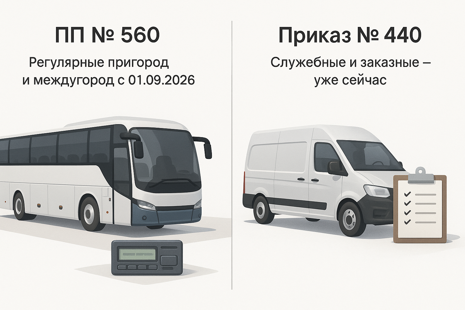 Два правила: ПП № 560 и приказ Минтранса № 440